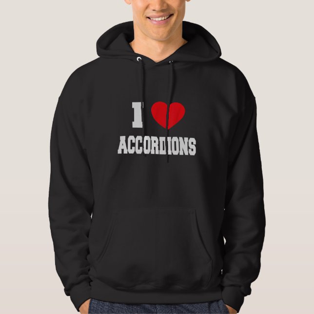 Veste À Capuche J'Aime Les Accordions (Devant)