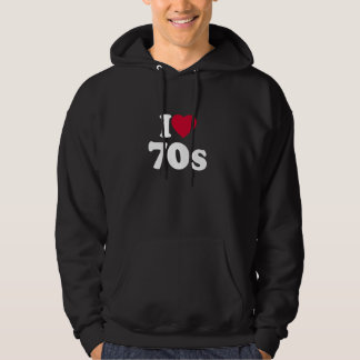 Veste À Capuche J'Aime les années 70 J'Ai les années 70 Coeur
