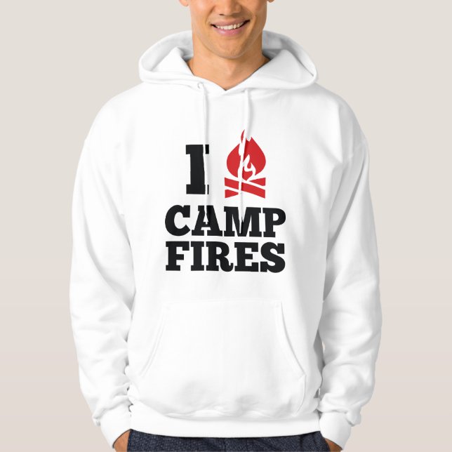 Veste À Capuche J'aime les feux de camp (Devant)