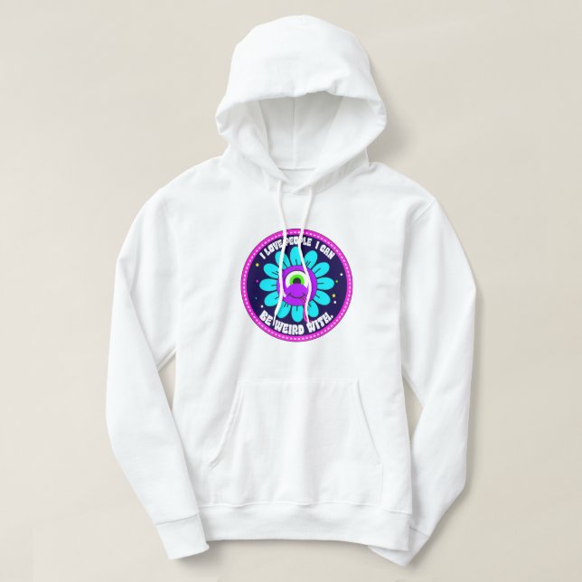 Veste À Capuche J'Aime Les Gens Avec Qui Je Peux Être Étrange (Design devant)