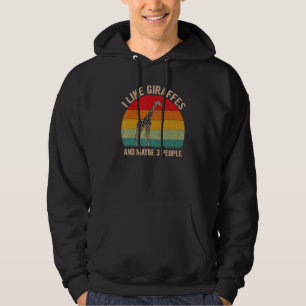 Veste À Capuche J'Aime Les Giraffes Et Peut-Être 3 Personnes Giraf
