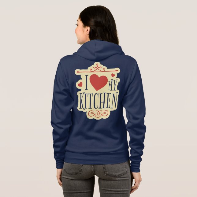 Veste À Capuche J'Aime Ma Cuisine (Dos entier)