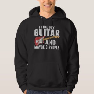 Veste À Capuche J'aime ma guitare et peut-être 3 personnes guitare