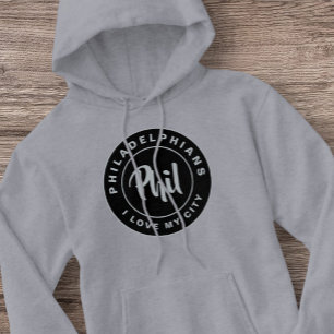 Veste À Capuche J'Aime Ma Ville Philly Brotherly Retro Vintage