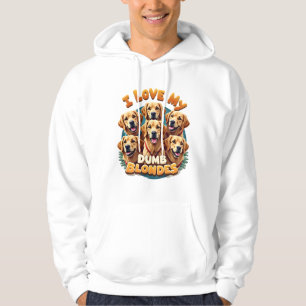 Veste À Capuche J'aime mes Golden Retrievers Blondes Idiotes Vinta