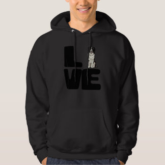 Veste À Capuche J'aime mon chien border collie