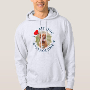 Veste À Capuche J'AIME MON CHIEN personnalisé