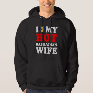 Veste À Capuche J'aime mon mari de femme barbadien chaud