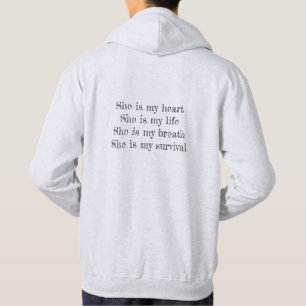 Veste À Capuche J'aime mon petit ami texte personnalisé