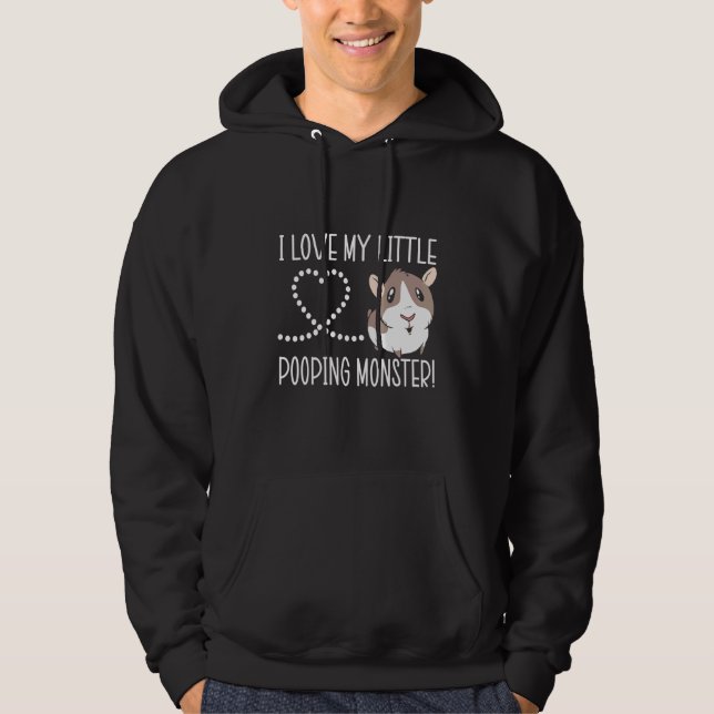 Veste À Capuche J'Aime Mon Petit Rongeur De Cochon Monster Guinée (Devant)