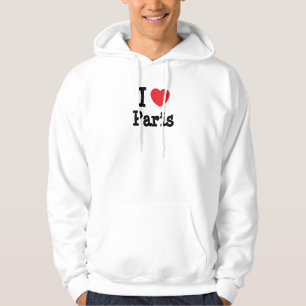 Veste À Capuche J'aime Paris coeur personnalisé