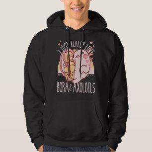 Veste À Capuche J'aime vraiment Boba et Axolotl