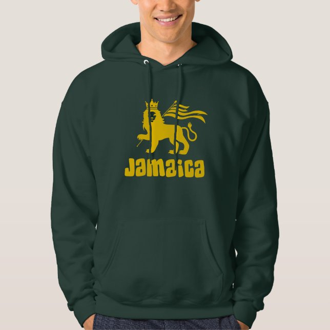 Veste À Capuche Jamaïque Rasta Lion (Devant)