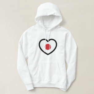 Veste À Capuche Japon   Coeur du drapeau japonais