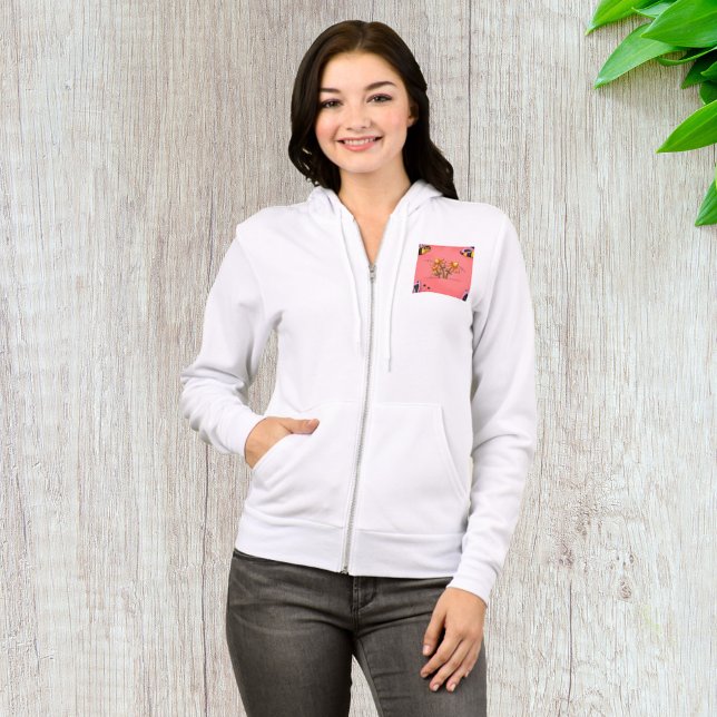 Veste À Capuche Jardin de printemps mignon de l'abeille et rose fl (Créateur téléchargé)