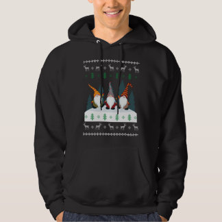 Veste À Capuche Jardin mignon Gnomes Xmas Elf Noël moche