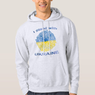 Veste À Capuche Je me tiens avec l'Ukraine