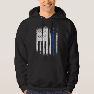 Veste À Capuche Je m'identifie comme vacciné avec le drapeau améri