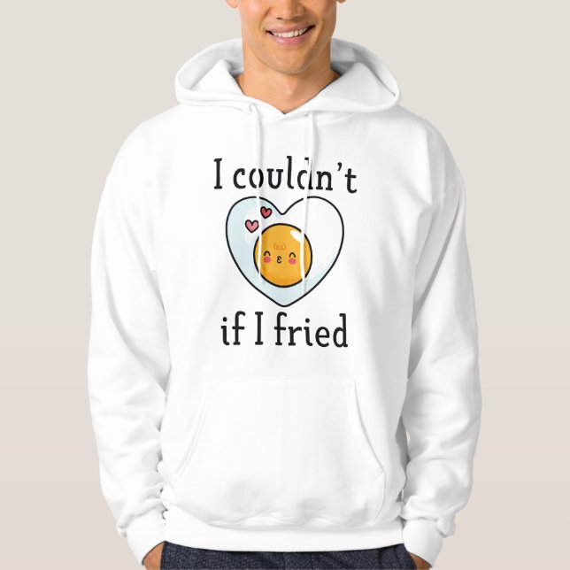 Veste À Capuche Je ne pourrais pas si j'ai frité (Devant)