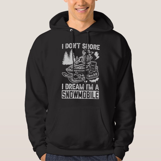 Veste À Capuche Je ne ronfle pas Je suis une motoneige drôle (Devant)