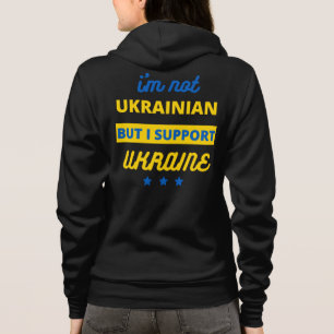 Veste À Capuche Je ne suis pas Ukrainien mais je soutiens l'Ukrain