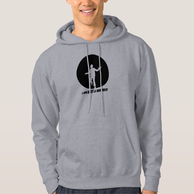 Veste À Capuche Je ne suis pas un nombre ! (noir) (Devant)