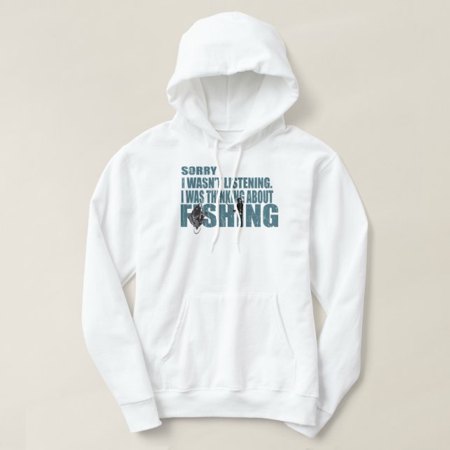 Veste À Capuche je pensais à la pêche amour pêche (Design devant)