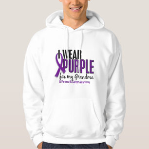 Veste À Capuche Je porte le pourpre pour mon Cancer pancréatique