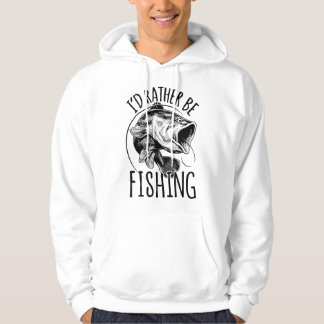 Veste À Capuche Je préférerais être en train de pêcher