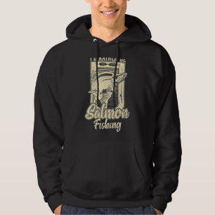 Veste À Capuche Je Préférerais Être Saumon Pêche Drôle Pêcheur Fis