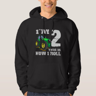 Veste À Capuche Je suis 2 Ferme Barnyard Tracteur 2e Anniversaire 