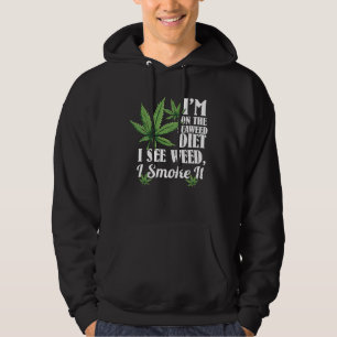 Veste À Capuche Je suis au régime d'algues Je vois de l'herbe Je l