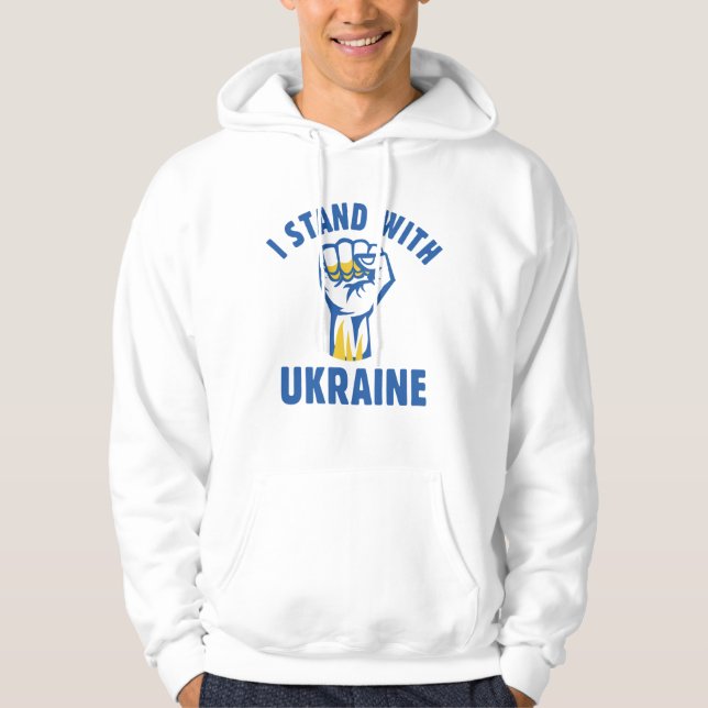 Veste À Capuche Je Suis Avec L'Ukraine (Devant)