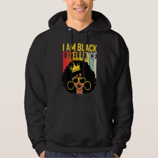 Veste À Capuche Je Suis Black Excellence Melanin Queen Afro Femmes