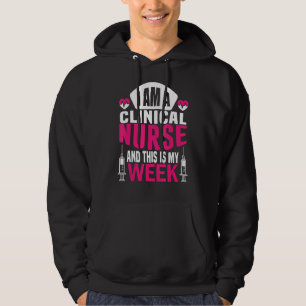 Veste À Capuche Je suis infirmière et c'est ma semaine heureuse Cl