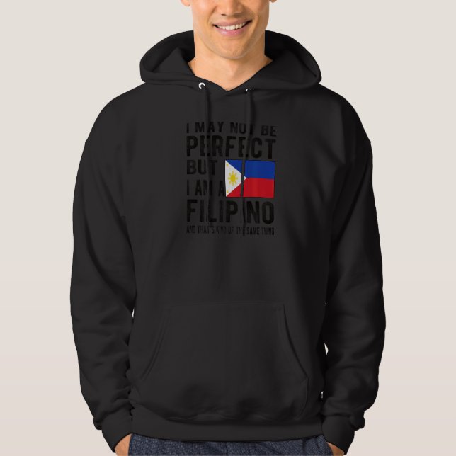 Veste À Capuche Je suis le drapeau philippin Philippines Fières ra (Devant)