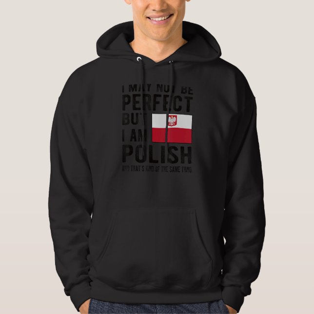 Veste À Capuche Je suis le drapeau polonais Pologne Patrimoine Rac (Devant)