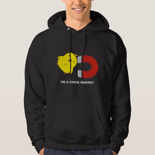 Veste À Capuche Je suis un aimant pour poussins (Devant)