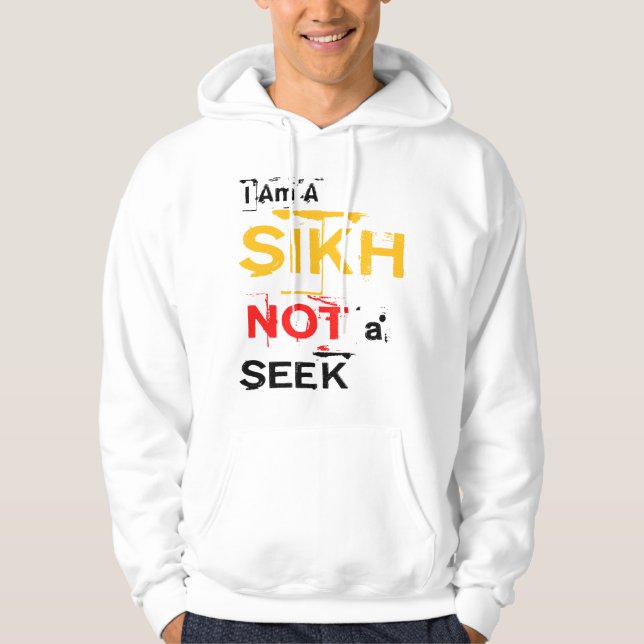 Veste À Capuche Je suis un Sikh, pas une recherche (Devant)