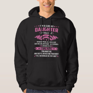 Veste À Capuche Je suis une fille chanceuse, j'ai une maman folle,