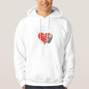 Veste À Capuche Je t'aime beaucoup lentement cœur de paresseux drô