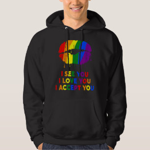 Veste À Capuche Je T'Aime Je T'Accepte Lgbt Lips