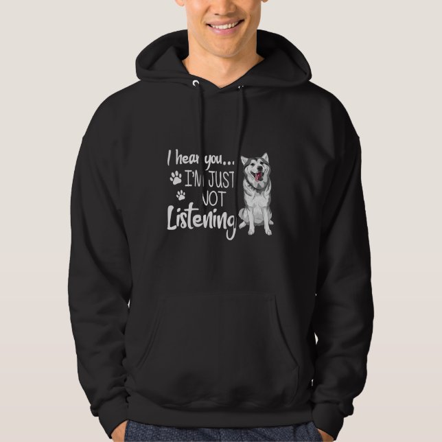 Veste À Capuche Je T'Entends Que Je N'Écoute Pas Funny Husky Pour (Devant)