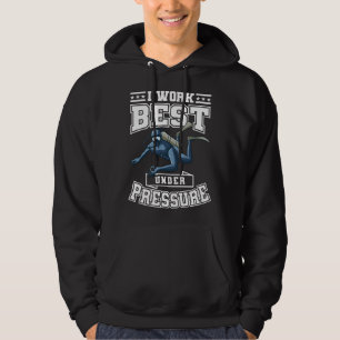 Veste À Capuche Je travaille le mieux sous pression Diver Commerci