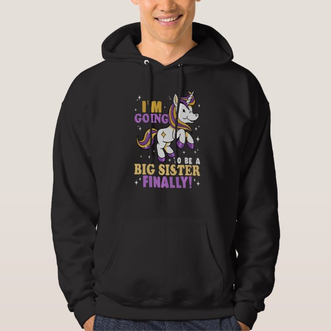Veste À Capuche Je vais être une grande soeur enfin (Devant)