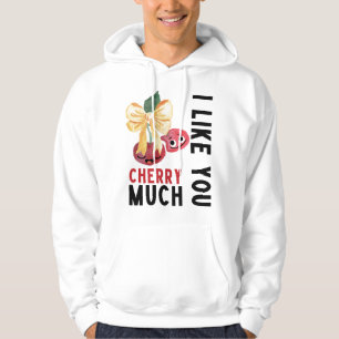 VESTE À CAPUCHE JE VOUS AIME BEAUCOUP CHERRY
