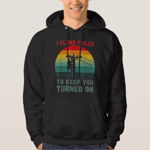 Veste À Capuche J'Escalade Poles Humoristique Lineman Power Line W