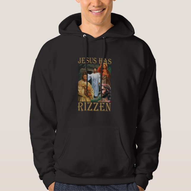 Veste À Capuche Jésus A Rizzen Christian Bible Faith Cross (Devant)