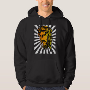 Veste À Capuche Jésus Grand Visage Et Rayon Solaire Art 1