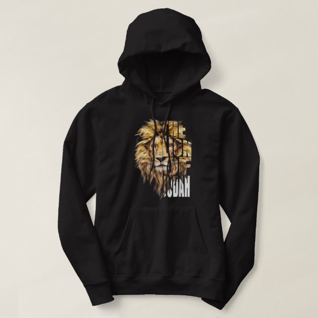 Veste À Capuche Jésus Lion de Juda Christian Don pour Hommes Femme (Design devant)